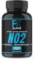 💪 fx supps nitric oxide booster: ultimate bodybuilding pre workout pills with 240 capsules for men and women – energize, increase pump & vascularity, build muscles with arginine – ideal for athletes logo