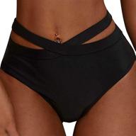 firpearl womens waisted bikini bottoms women's clothing logo