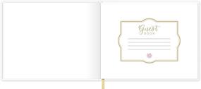 img 1 attached to 🌸 Bloom Daily Planners Wedding Guest Book - Elegant White & Gold Floral Guest Sign-in Registry with Gilded Edges - 120 Pages - Hardbound 7" x 9