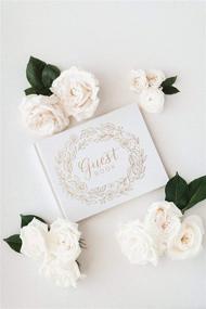 img 3 attached to 🌸 Bloom Daily Planners Wedding Guest Book - Elegant White & Gold Floral Guest Sign-in Registry with Gilded Edges - 120 Pages - Hardbound 7" x 9