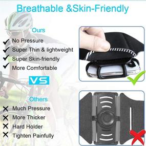 img 1 attached to 🏃 GLBSUNION 360° Rotatable Running Armband with Detachable Cell Phone Holder, Key/Earphones/Card Pocket, for iPhone 12 11Max XR XS X 8 Pro Plus Galaxy Note HTC LG Moto Pixel UP to 6.7” – Ideal for Jogging