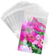 🛍️ 100 clear resealable display cellophane bags with adhesive closure - ideal for snacks, cards, letters, candy, party supplies - super z outlet (6" x 9") logo