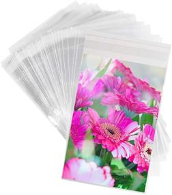img 4 attached to 🛍️ 100 Clear Resealable Display Cellophane Bags with Adhesive Closure - Ideal for Snacks, Cards, Letters, Candy, Party Supplies - Super Z Outlet (6" x 9")