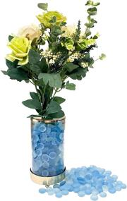 img 1 attached to 🌊 FANTIAN Exquisite Glass Pebbles, Sea Blue, 5 lbs - Ideal Vase Filler, Aquarium Pebbles, Succulent Decorative Stones, DIY Ornaments (Sea Blue Color)