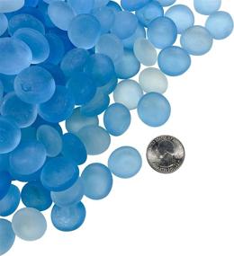 img 3 attached to 🌊 FANTIAN Exquisite Glass Pebbles, Sea Blue, 5 lbs - Ideal Vase Filler, Aquarium Pebbles, Succulent Decorative Stones, DIY Ornaments (Sea Blue Color)