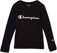 champion long sleeve classic signature t shirt boys' clothing and tops, tees & shirts logo