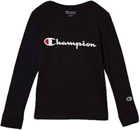 img 1 attached to Champion Long Sleeve Classic Signature T Shirt Boys' Clothing and Tops, Tees & Shirts