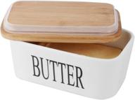 🍽️ stylish szuah porcelain butter container for food service equipment - a natural choice logo