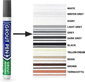 img 3 attached to 💦 Waterproof Grey Tile Grout Pen: 5mm Colorant and Sealer Marker - Narrow Tip (7mL)