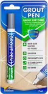 💦 waterproof grey tile grout pen: 5mm colorant and sealer marker - narrow tip (7ml) логотип