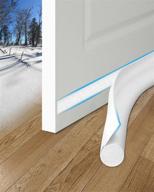 maxtid 36-inch door draft stopper - noise blocker, seal gap, reduce cold air, dust, smoke, wind/breeze - underdoorseal soundproof white door sweep logo