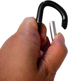 img 2 attached to 🔗 Aluminum Carabiner Clip – D Shape Polished Carabiner – Black Finish