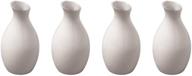 🏺 bvjgg4 3.875" ceramic jug vase, 4", white (set of 4) logo