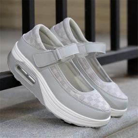 img 2 attached to 👟 EnllerviiD Женские спортивные кроссовки, Дышащие ходовые кроссовки в черном цвете, размер 38