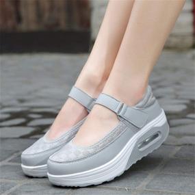 img 1 attached to 👟 EnllerviiD Женские спортивные кроссовки, Дышащие ходовые кроссовки в черном цвете, размер 38