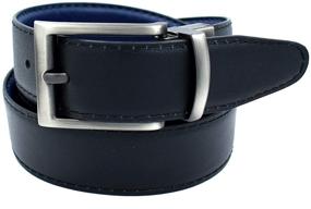 img 1 attached to 🔀 High-Quality Reversible Cognac Black Belt: Exclusive Distributor RP30 RVBKL A in Size 34