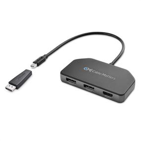 img 4 attached to Кабель Cable Matters Triple 4K DisplayPort Splitter: мини-концентратор DP для Windows с 2X 8K DP 1.4 и 1X 4K HDMI - НЕ для macOS.