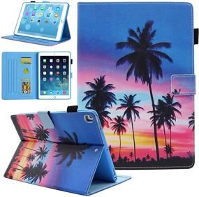 img 4 attached to 2021 iPad 9th Generation Case, iPad 7th / 8th Generation Case - Alugs Multi-Angle Viewing Folio Case for iPad 10.2 Inch Tablet (Coastal Scenery) - Perfect iPad 10.2 Case for Kids Girls!