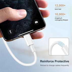 img 2 attached to 🔌 Apple MFi Certified 10Ft Зарядное устройство - 3 шт., Длинный кабель Lightning к USB для быстрой зарядки iPhone - Совместим с iPhone 12/11 Pro/11/XS MAX/XR/8/7/6s/6/5S/SE и iPad Original