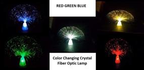 img 2 attached to SEO-Optimized Crystal Fiber Optic Lamp with Cone Base, featuring LED RGB Color Changing Technology and Clear Crystals, Ideal for Wedding, Christmas Party, and Holiday Decor