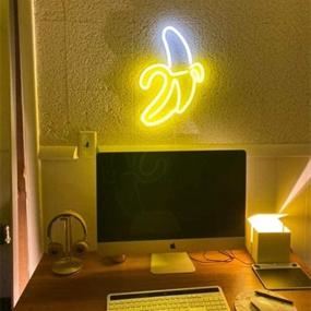 img 3 attached to 🍌 Vibrant Banana Neon Sign: Dazzling LED Lights for Room Decor, Parties & Gifts - USB Powered 12''x18.5'' Wall Art