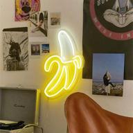 🍌 vibrant banana neon sign: dazzling led lights for room decor, parties & gifts - usb powered 12''x18.5'' wall art логотип