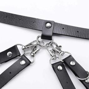 img 3 attached to Kakaco Leather Waist Chain Belts: Stylish Layered Belly Belt Chains for Women and Girls - Perfect Rave Party Body Jewelry Accessory!