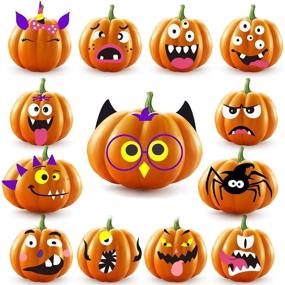 img 4 attached to 🎃 Spooky Fun: 26 Sets of 3D Halloween Foam Pumpkin Decoration Stickers - Self Adhesive Craft for Parties, Kids, School or Other Halloween-Themed Activities