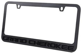 img 1 attached to 🚙 Enhance Your Jeep Grand Cherokee with the Stealth Blackout License Plate Frame