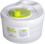 🥗 large salad spinner for kitchen: efficient drain lettuce washer & dryer - quick drying fruits and vegetables - dishwasher safe - easy single-hand pump operation (white) logo