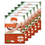 6 pack of permotary foot peel mask - original exfoliating foot peel - callus remover & dead skin remover for feet, moisturizing feet, naturally nourish your feet (coconut) logo