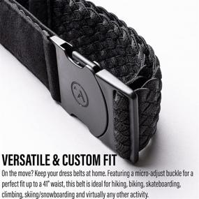 img 2 attached to 🎮 Elastic Stretch Woven Belts: Essential Men's Accessories for Arcade-style