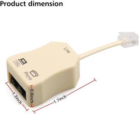 img 1 attached to 📞 Адаптер-сплиттер DSL-линии GLE2016 с шумовым фильтром для телефона и факса (набор из 5 штук) - улучшение четкости и оптимальное качество сигнала