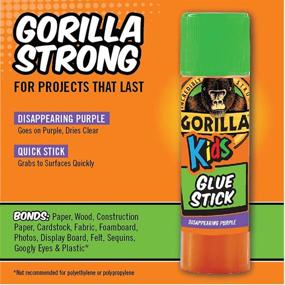 img 2 attached to 🦍 Gorilla Kids Disappearing Purple Glue Sticks - 6g, 2 Sticks (Pack of 1) for Mess-Free Crafts