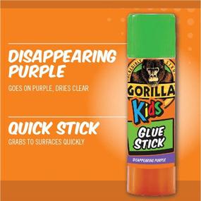 img 1 attached to 🦍 Gorilla Kids Disappearing Purple Glue Sticks - 6g, 2 Sticks (Pack of 1) for Mess-Free Crafts