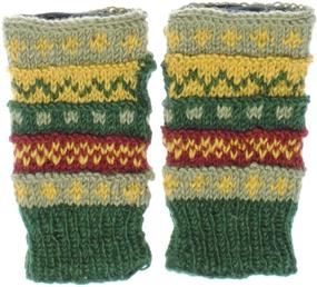 img 3 attached to 🍒 Lakhays Cherry Fingerless Gloves - Multi Knit Design