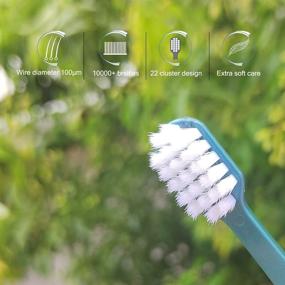 img 2 attached to 🪥 FreshDear Wide-Head Extra Soft Toothbrush, with 10,000 Micro Fur Bristles for Gentle Care of Sensitive Teeth and Gums, Pack of 4