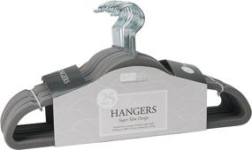 img 1 attached to 👔 Simplify Velvet Hangers: Space Saving Non-Slip Plastic Hangers for Clothes - Pack of 25