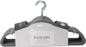 img 3 attached to 👔 Simplify Velvet Hangers: Space Saving Non-Slip Plastic Hangers for Clothes - Pack of 25