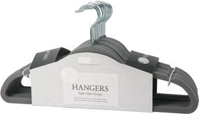 img 2 attached to 👔 Simplify Velvet Hangers: Space Saving Non-Slip Plastic Hangers for Clothes - Pack of 25