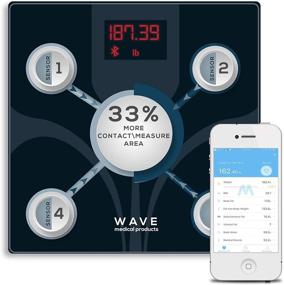 img 4 attached to 📊 Wave Bluetooth Fitness Scale – Smart Scale with 13 Body Measurements – BMI Analyzer and Body Fat Scale for Women and Men – Reliable and Swift Results – Access to Feel Fit Smart App