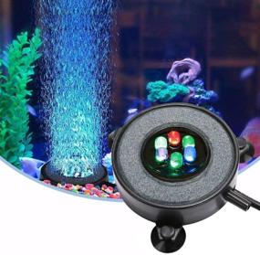 img 4 attached to 🐠 Enhance Your Aquarium with the DXCEL LED Air Bubble Light: Vibrant Color Changing LEDs and Air Curtain Bubble Stone Disk for Fish Tanks