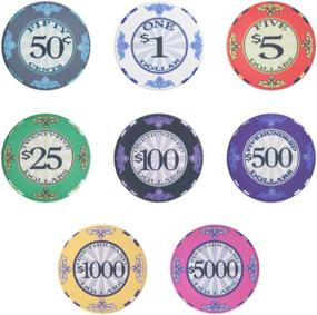 img 1 attached to 🎰 Brybelly Scroll Casino Grade Ceramic Poker Chip 10-Gram – Pack of 50: High-Quality Casino-Style Poker Chips for Ultimate Gaming Experience