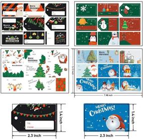 img 1 attached to 🎁 132-Piece Christmas Sticker Tags: Self-Adhesive Santa, Snowmen, Xmas Tree, Deer - Decorative Labels for Festival, Birthday, Wedding, Holiday Decor, Presents