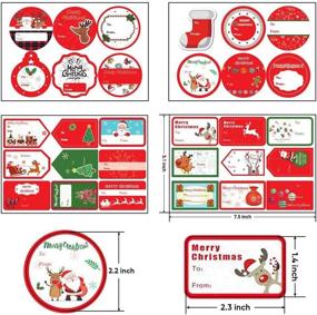 img 2 attached to 🎁 132-Piece Christmas Sticker Tags: Self-Adhesive Santa, Snowmen, Xmas Tree, Deer - Decorative Labels for Festival, Birthday, Wedding, Holiday Decor, Presents
