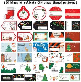 img 3 attached to 🎁 132-Piece Christmas Sticker Tags: Self-Adhesive Santa, Snowmen, Xmas Tree, Deer - Decorative Labels for Festival, Birthday, Wedding, Holiday Decor, Presents