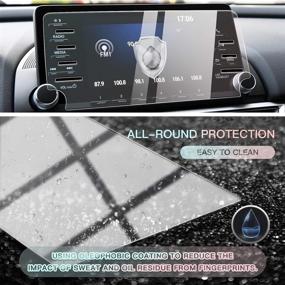 img 3 attached to 🚗 2021 Updated CDEFG Car Screen Protector for 2018-2021 Accord LX, Tempered Glass HD Scratch Resistance, Clear, 7-inch