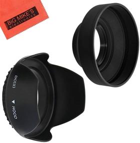 img 4 attached to 🌸 67mm Tulip Flower & Soft Rubber Lens Hood Kit for Canon, Nikon, Panasonic & More + MicroFiber Cleaning Cloth