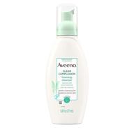 🧼 aveeno clear complexion foaming oil-free facial cleanser - salicylic acid for breakout prone skin, soy extracts, hypoallergenic - 6 fl. oz (pack of 3) logo