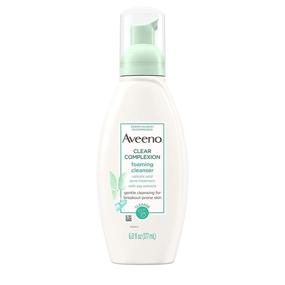 img 4 attached to 🧼 Aveeno Clear Complexion Foaming Oil-Free Facial Cleanser - Salicylic Acid for Breakout Prone Skin, Soy Extracts, Hypoallergenic - 6 fl. oz (Pack of 3)